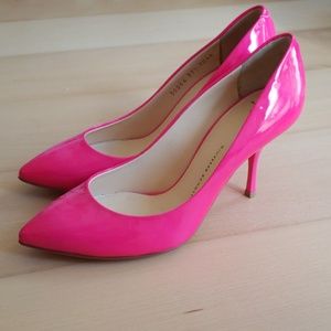 New giuseppe zanotti pink patent pumps
